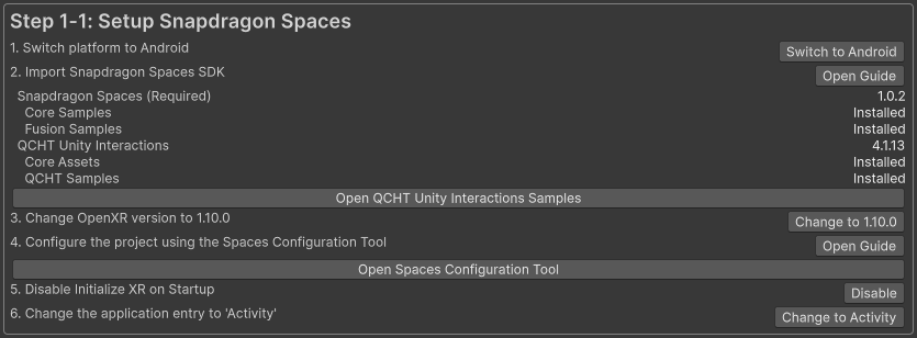 SetupSnapdragonSpaces